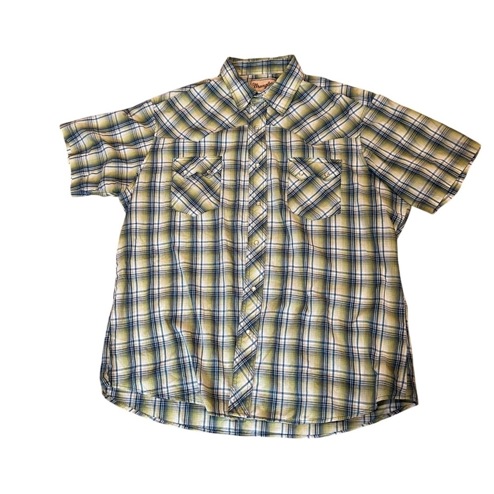 Wrangler‎ Pearl Snap Short Sleeve Western Shirt – Size XL